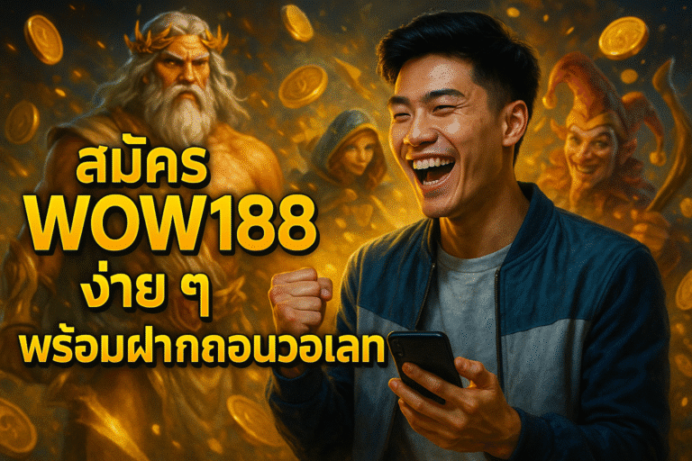 สมัคร WOW188 ง่าย ๆ พร้อมฝากถอนวอเลท
